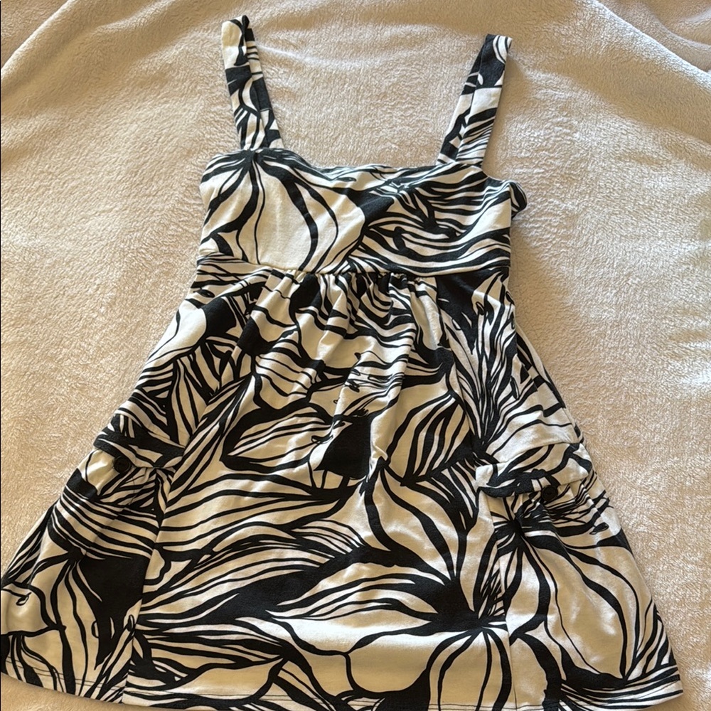 Speechless Black and White Floral Mini Dress